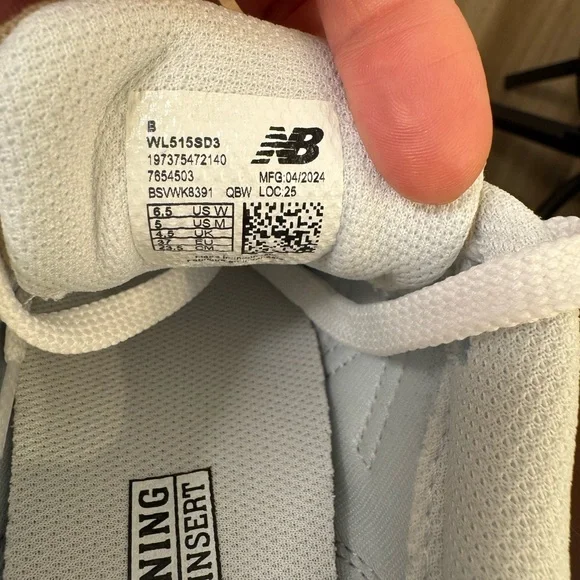 New Balance 515 Tan and White Sneakers - Picture 9 of 11